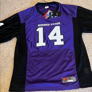 NWT Nike Purple and Black Horned Frogs Jersey